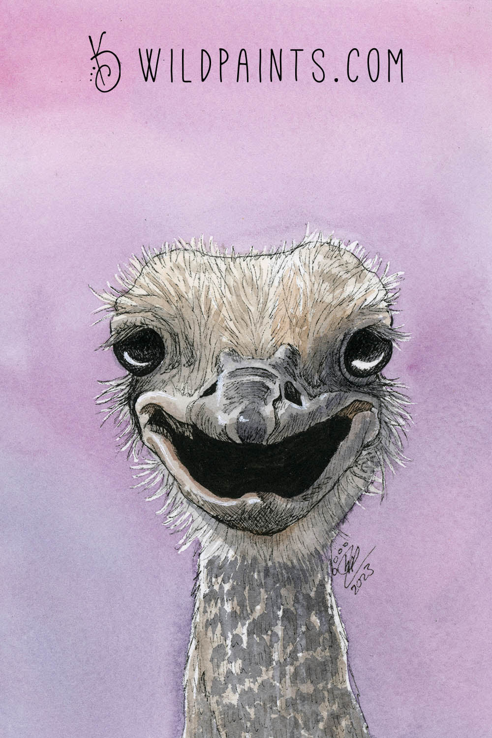 Ostrich - Greeting Card