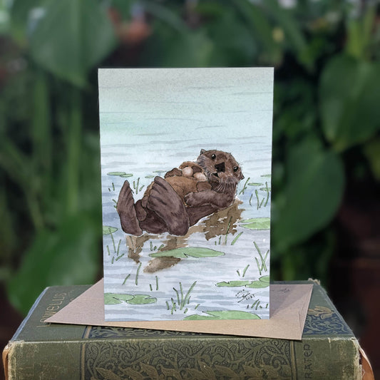 Sea Otters - Greeting Card