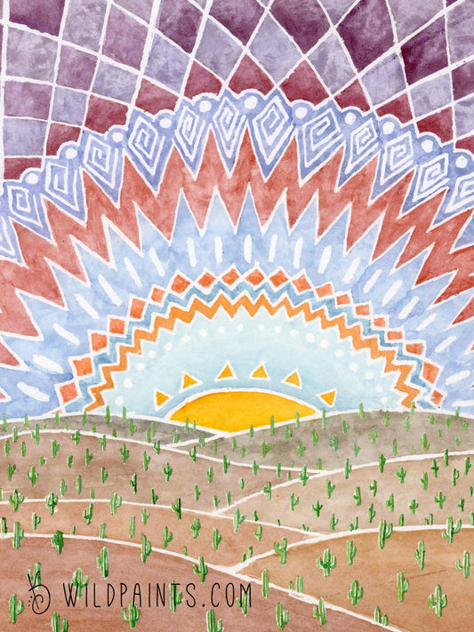 Sunset in the Desert