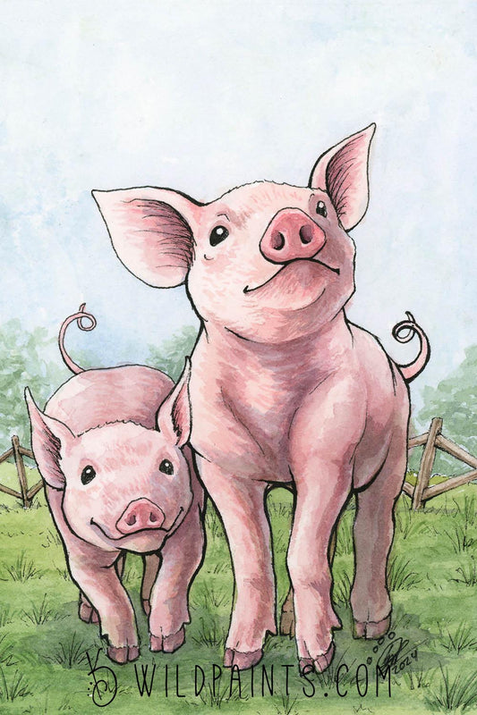 Piglets - Art Print