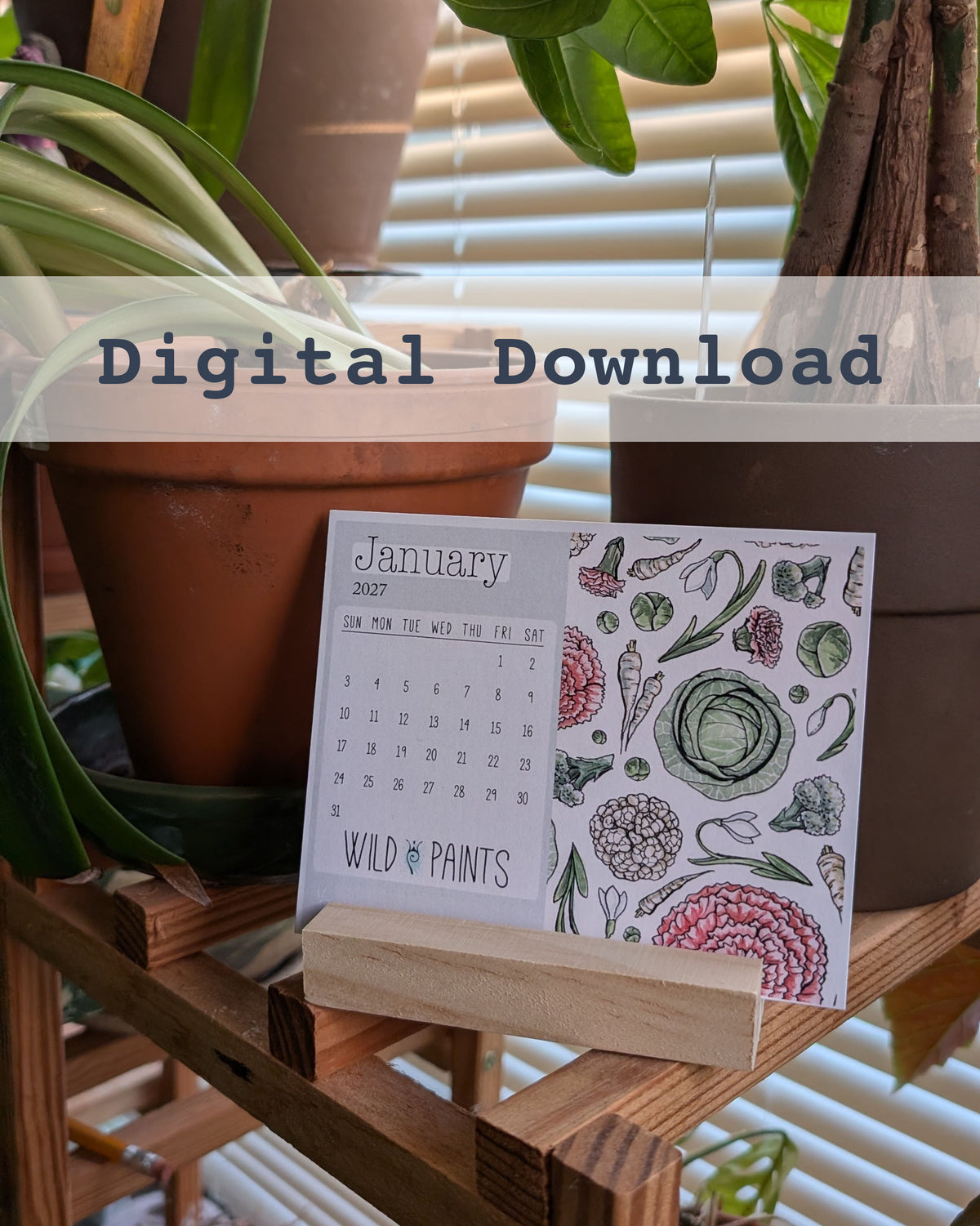 2027 Harvest Desk Calendar - Digital Download
