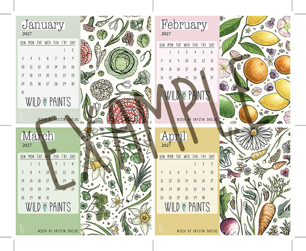 2027 Harvest Desk Calendar - Digital Download