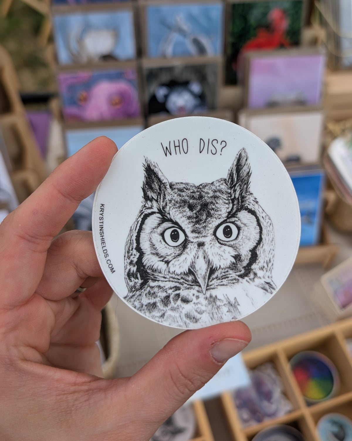 Who Dis? Owl Sticker
