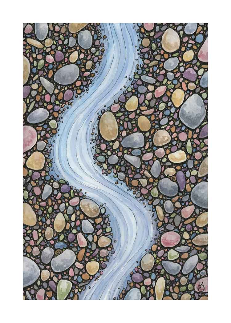 Pebble Brook - Art Print