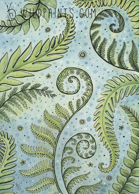 Whimsical Ferns - Art Print
