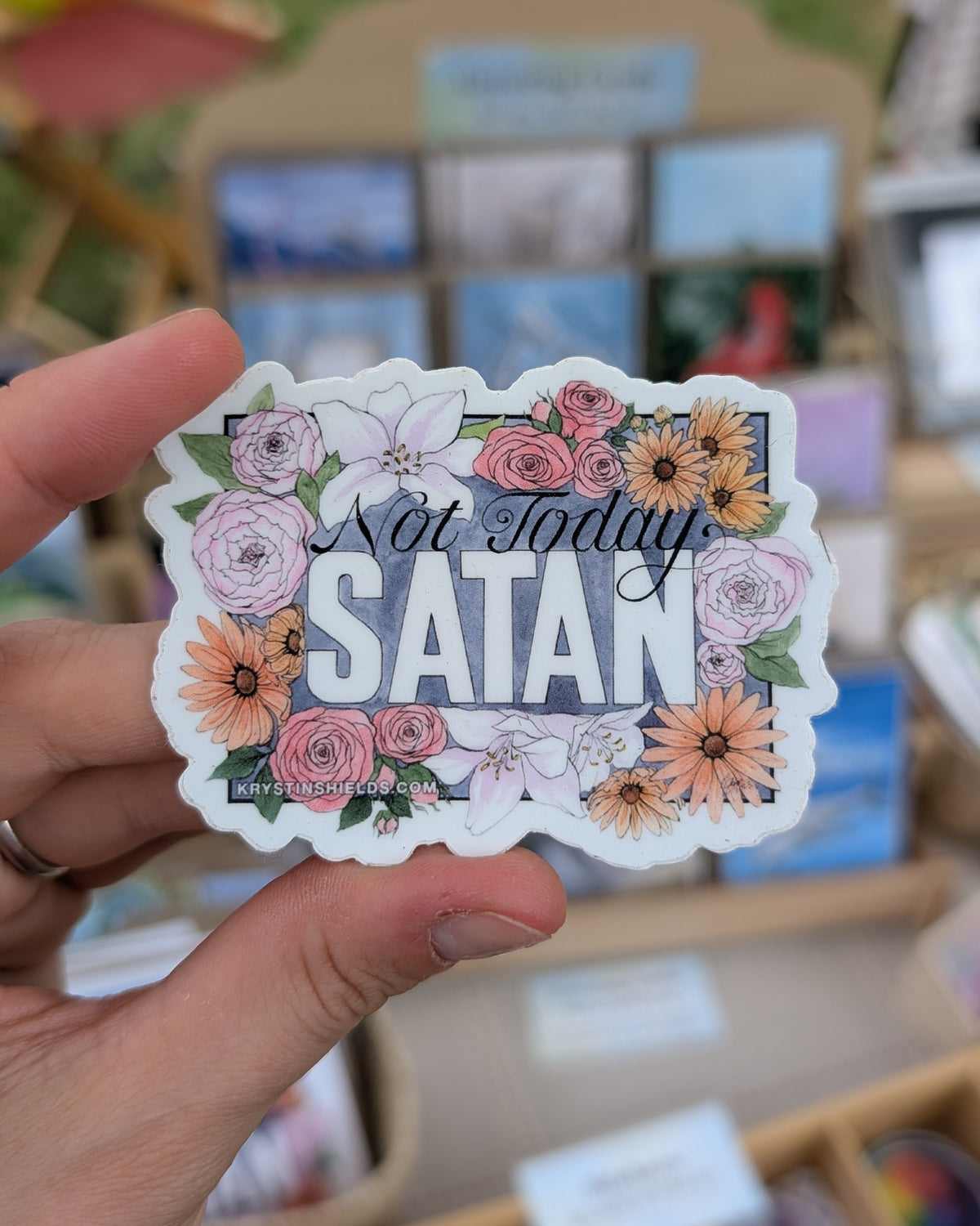 Not Today Satan Sticker
