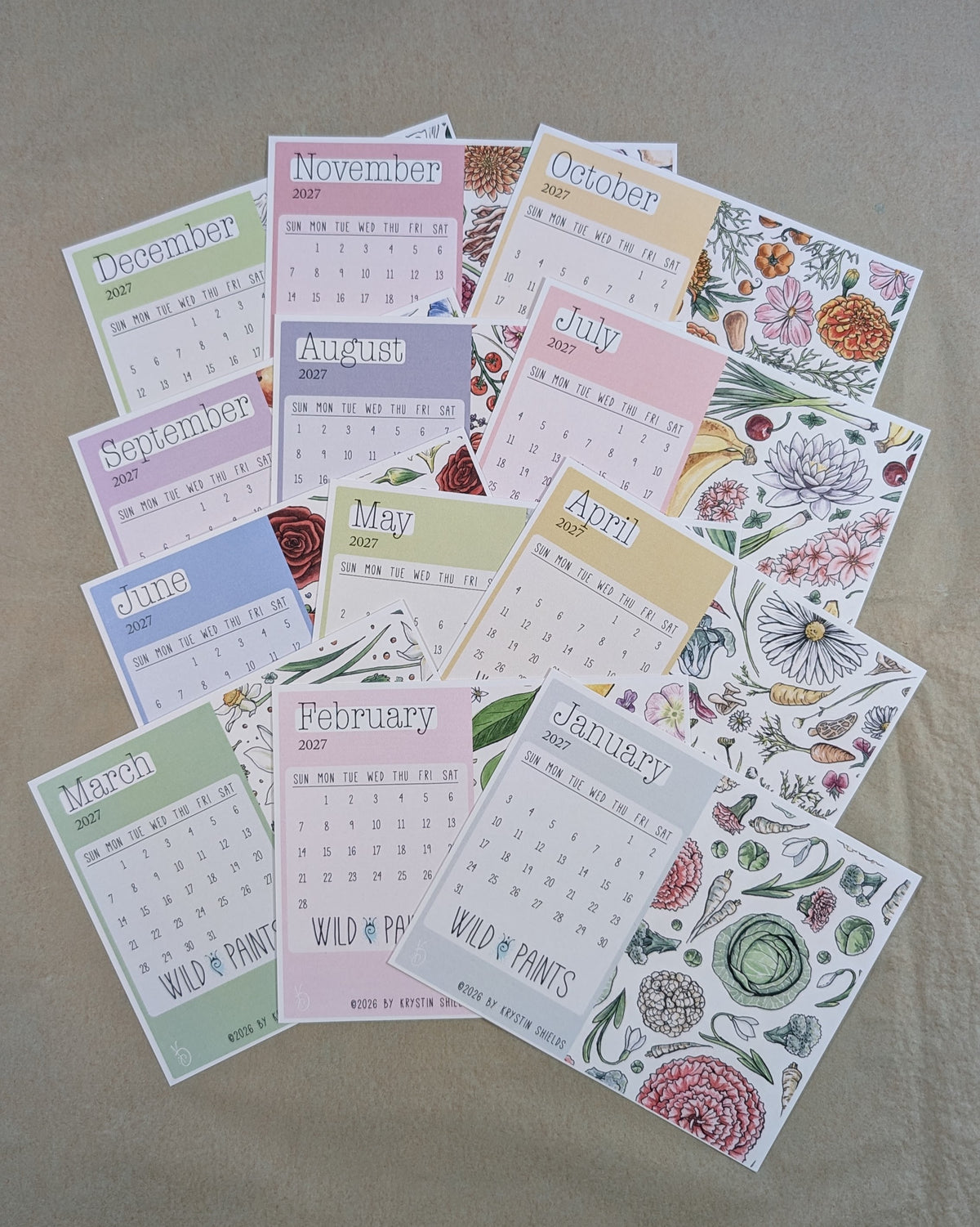 2027 Harvest Desk Calendar