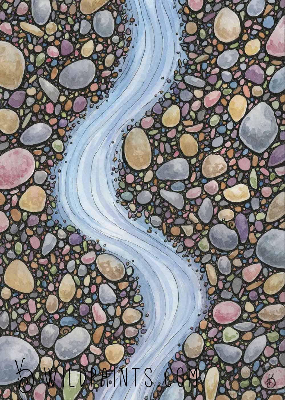 Pebble Brook - Art Print