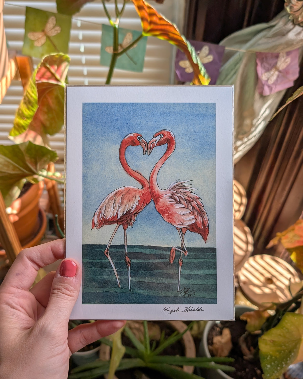 Flamingos - Art Print