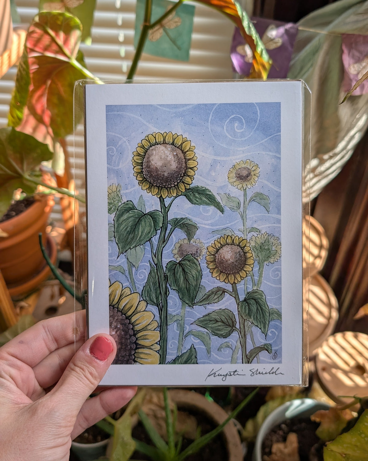 Sunflowers in the Wind - Art Print