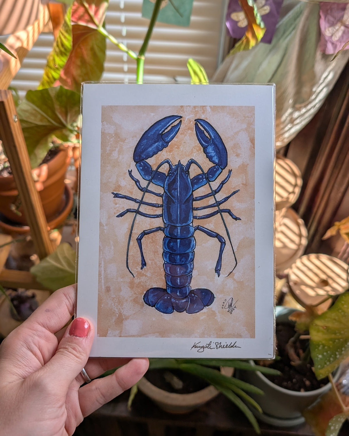 Blue Lobster - Art Print