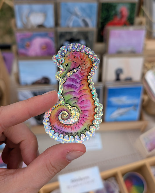 Seahorse Glitter Sticker